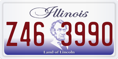 IL license plate Z463990