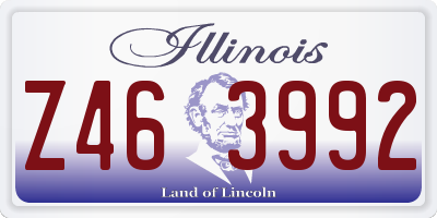 IL license plate Z463992