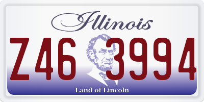 IL license plate Z463994