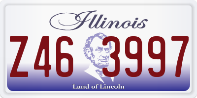 IL license plate Z463997