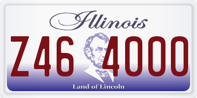IL license plate Z464000