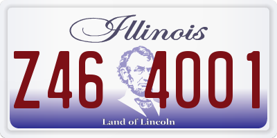 IL license plate Z464001