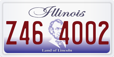 IL license plate Z464002