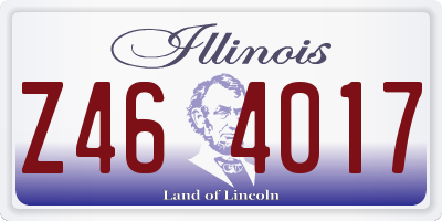 IL license plate Z464017