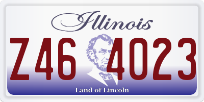 IL license plate Z464023