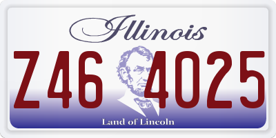 IL license plate Z464025