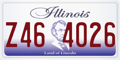 IL license plate Z464026