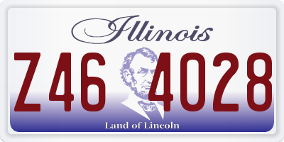 IL license plate Z464028