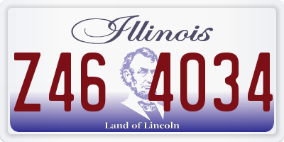 IL license plate Z464034