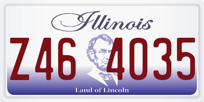 IL license plate Z464035