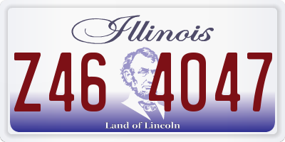 IL license plate Z464047