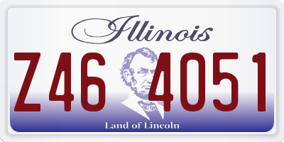 IL license plate Z464051