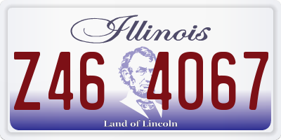 IL license plate Z464067