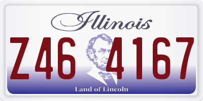 IL license plate Z464167