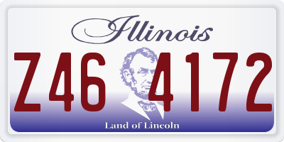 IL license plate Z464172