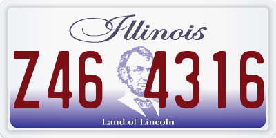 IL license plate Z464316