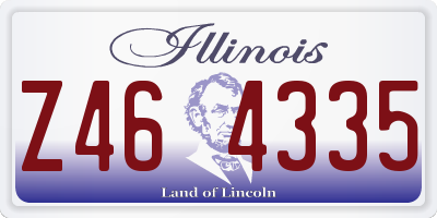 IL license plate Z464335