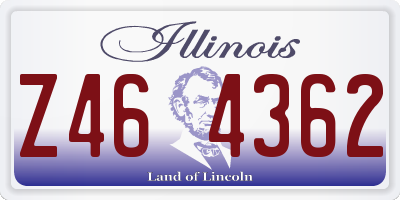 IL license plate Z464362
