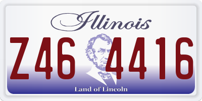 IL license plate Z464416