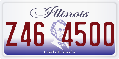 IL license plate Z464500