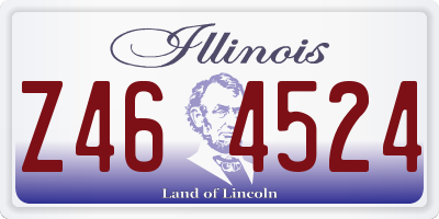 IL license plate Z464524