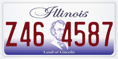 IL license plate Z464587