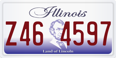 IL license plate Z464597