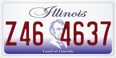 IL license plate Z464637