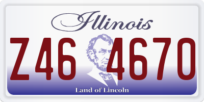 IL license plate Z464670