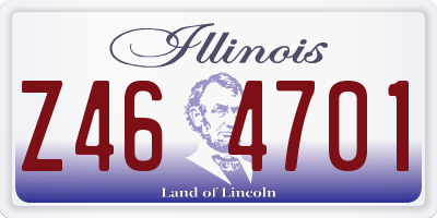 IL license plate Z464701