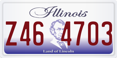 IL license plate Z464703