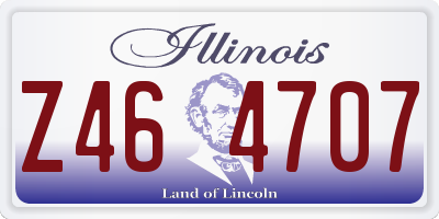 IL license plate Z464707