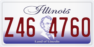 IL license plate Z464760