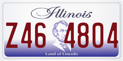 IL license plate Z464804