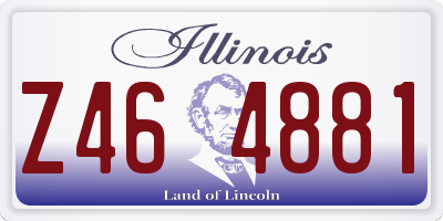 IL license plate Z464881