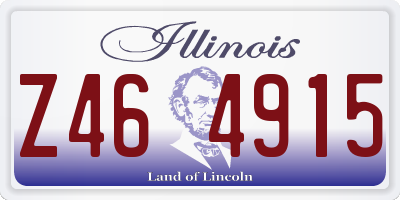 IL license plate Z464915