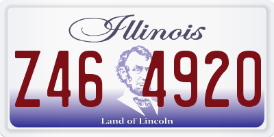 IL license plate Z464920