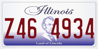 IL license plate Z464934