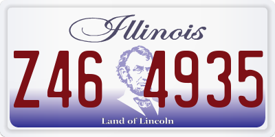IL license plate Z464935