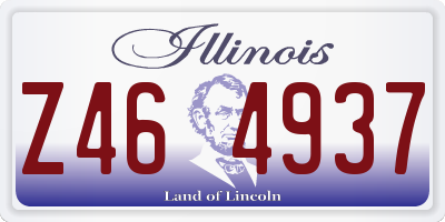 IL license plate Z464937