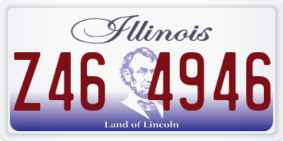 IL license plate Z464946