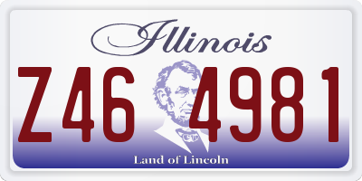 IL license plate Z464981