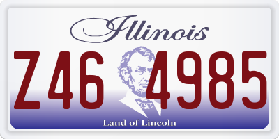IL license plate Z464985