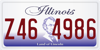 IL license plate Z464986