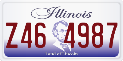 IL license plate Z464987