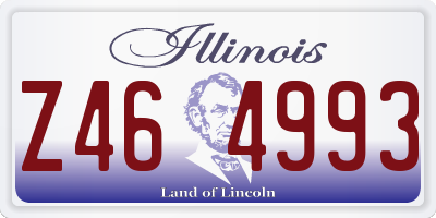 IL license plate Z464993