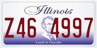 IL license plate Z464997