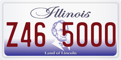 IL license plate Z465000