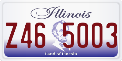 IL license plate Z465003