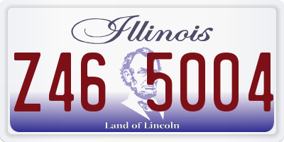 IL license plate Z465004